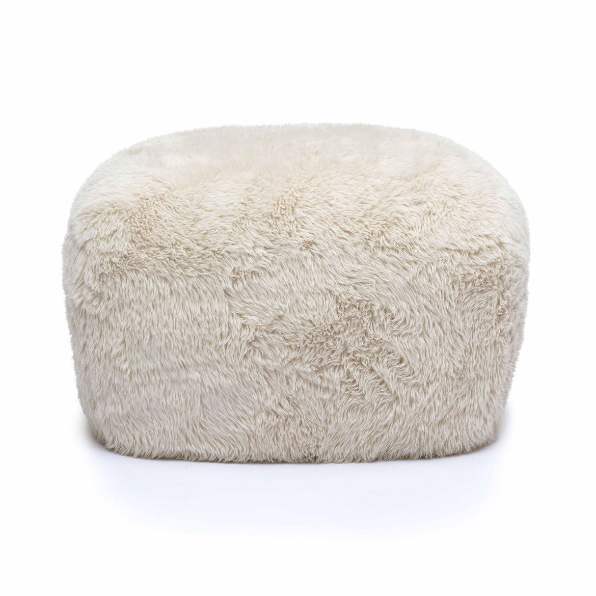 TOV Britt Natural Vegan Shearling Ottoman