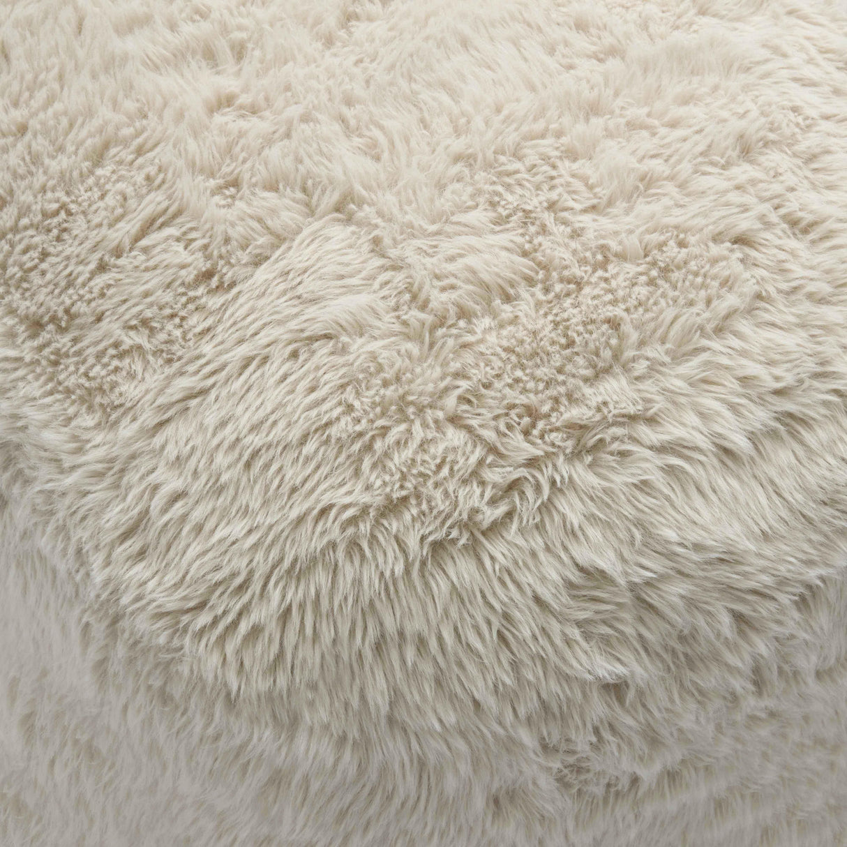 TOV Britt Natural Vegan Shearling Ottoman