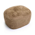 TOV Britt Dark Taupe Vegan Shearling Ottoman