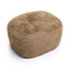 TOV Britt Dark Taupe Vegan Shearling Ottoman