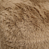 TOV Britt Dark Taupe Vegan Shearling Ottoman