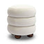 TOV Stefanie Cream Velvet Ottoman