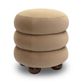 TOV Stefanie Taupe Velvet Ottoman