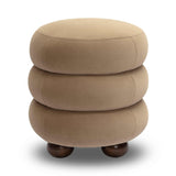 TOV Stefanie Taupe Velvet Ottoman