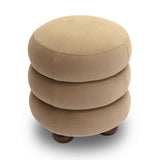 TOV Stefanie Taupe Velvet Ottoman