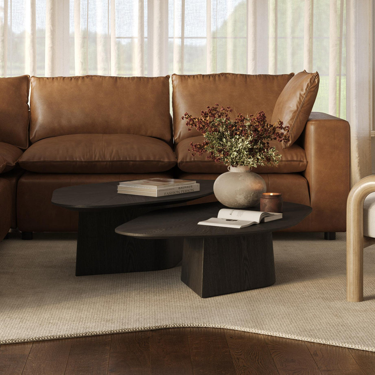 TOV Roche Black Ash Low Coffee Table