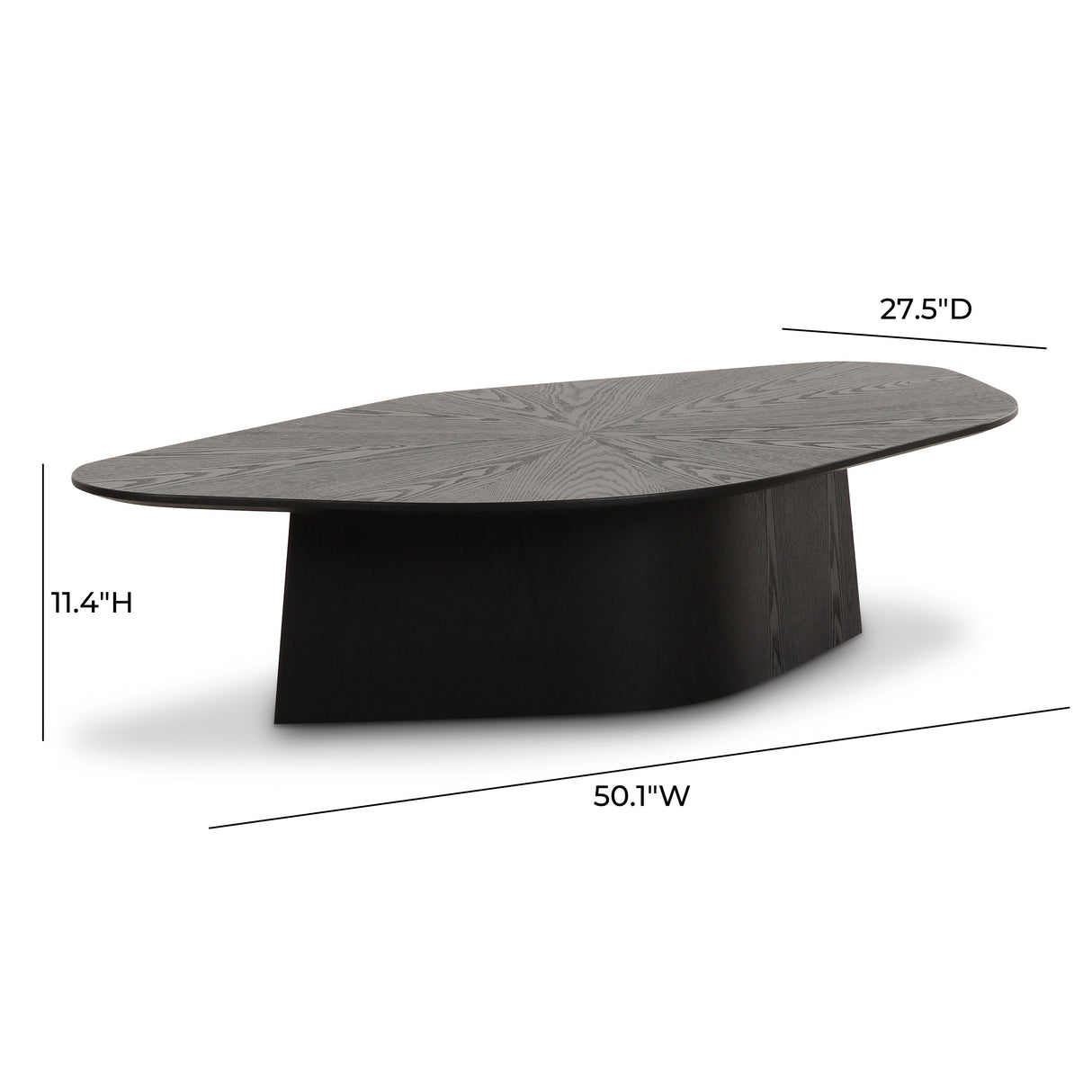 TOV Roche Black Ash Low Coffee Table