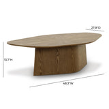 TOV Roche Brown Ash Geometric Coffee Table