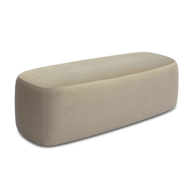 TOV Graceland Taupe Faux Mohair Bench