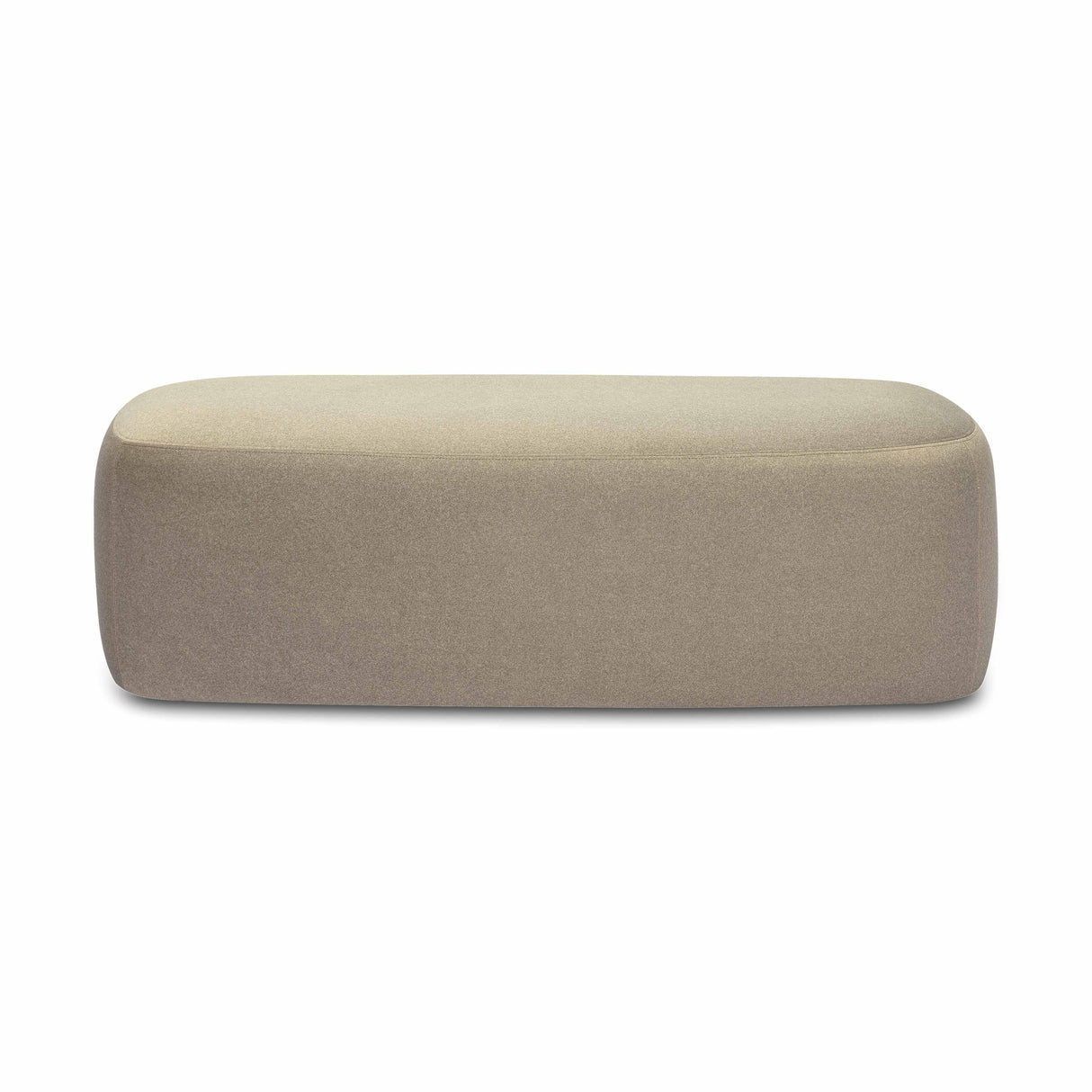 TOV Graceland Taupe Faux Mohair Bench