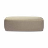 TOV Graceland Taupe Faux Mohair Bench