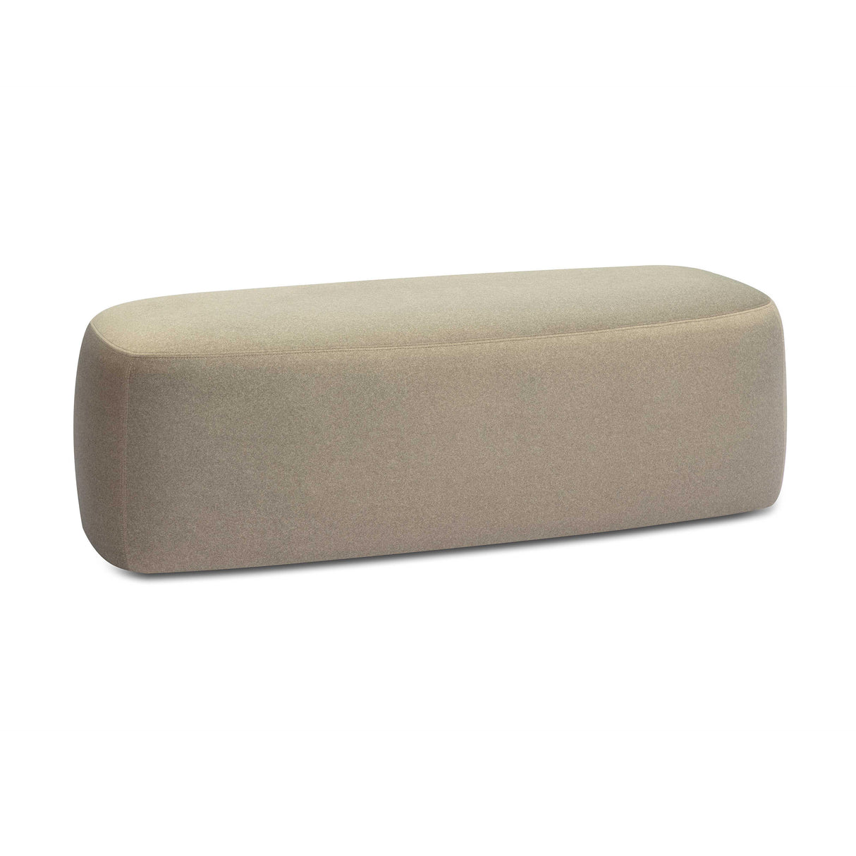 TOV Graceland Taupe Faux Mohair Bench