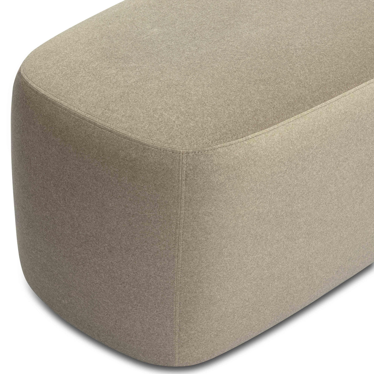 TOV Graceland Taupe Faux Mohair Bench