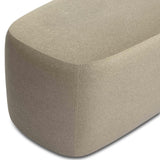 TOV Graceland Taupe Faux Mohair Bench