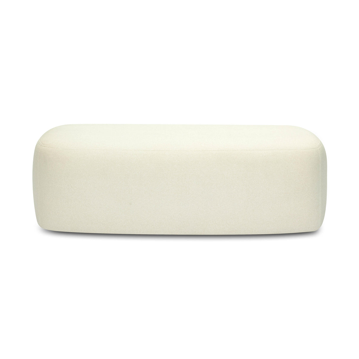 TOV Graceland Cream Faux Mohair Bench