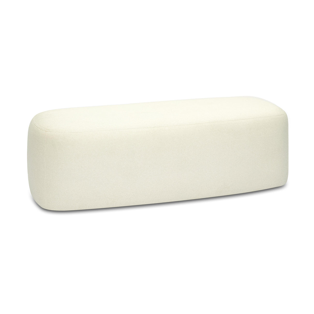TOV Graceland Cream Faux Mohair Bench
