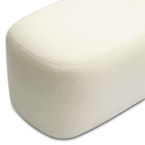 TOV Graceland Cream Faux Mohair Bench