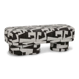 TOV Lena Black and White Jacquard Bench
