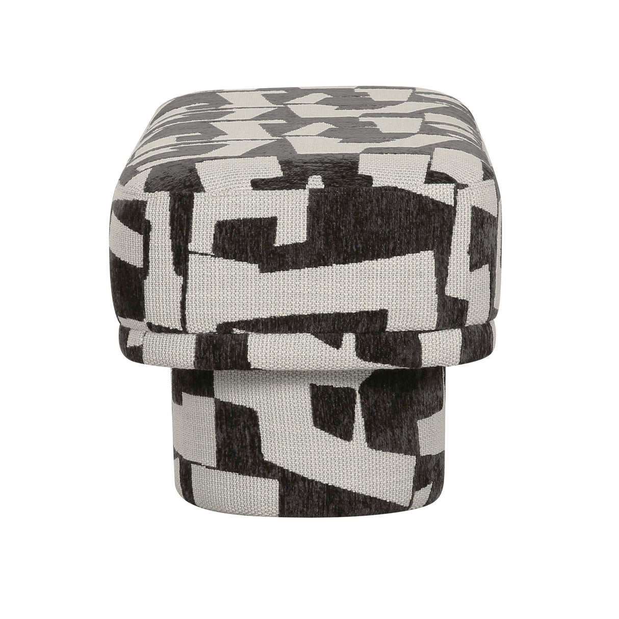 TOV Lena Black and White Jacquard Bench