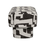 TOV Lena Black and White Jacquard Bench