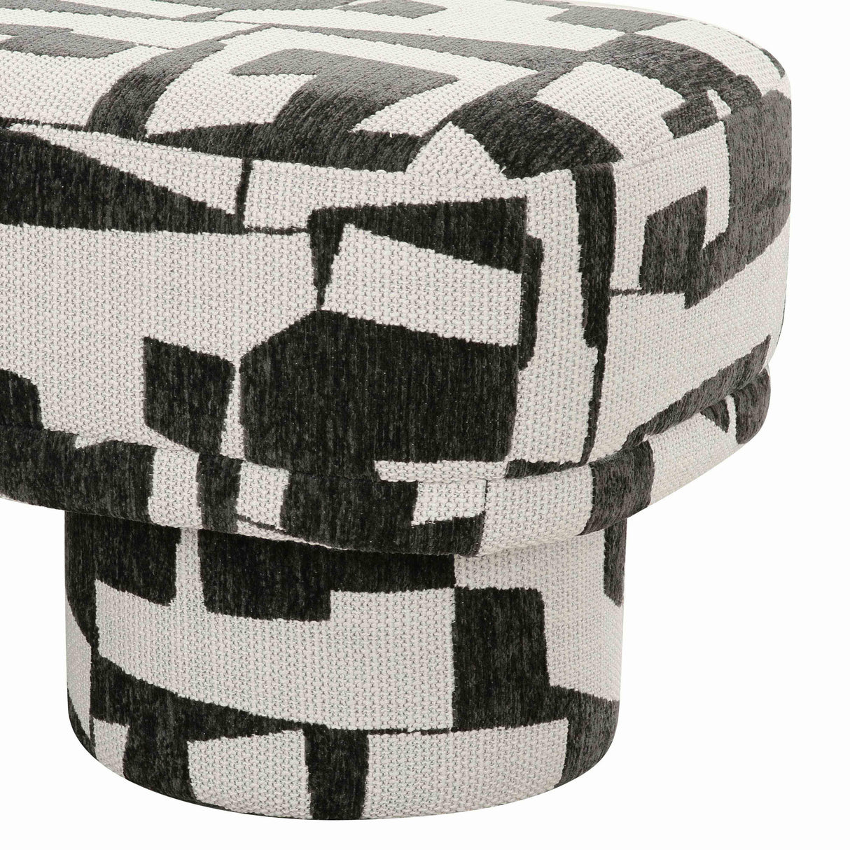 TOV Lena Black and White Jacquard Bench