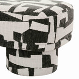 TOV Lena Black and White Jacquard Bench