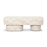TOV Lena Cream Jacquard Bench