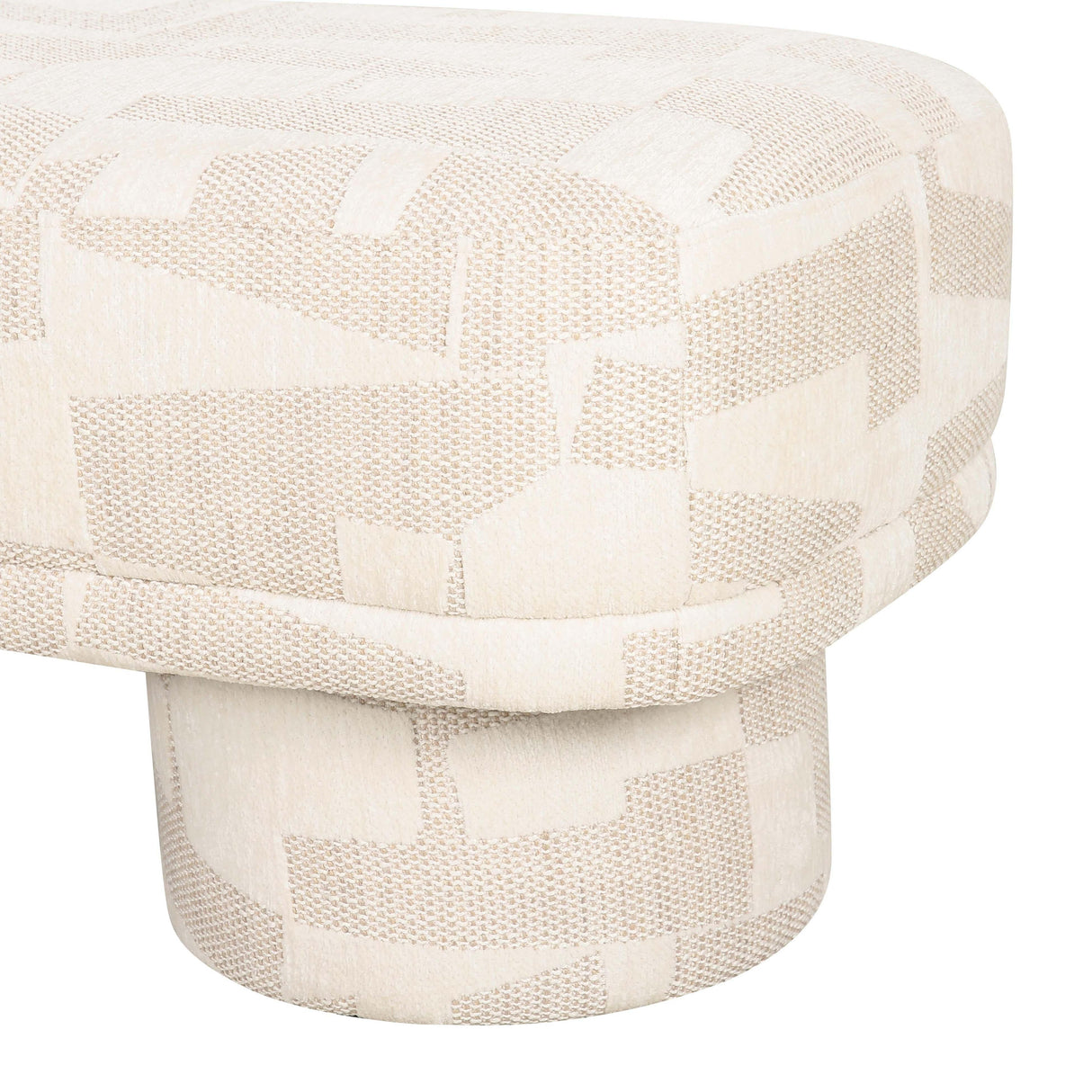TOV Lena Cream Jacquard Bench