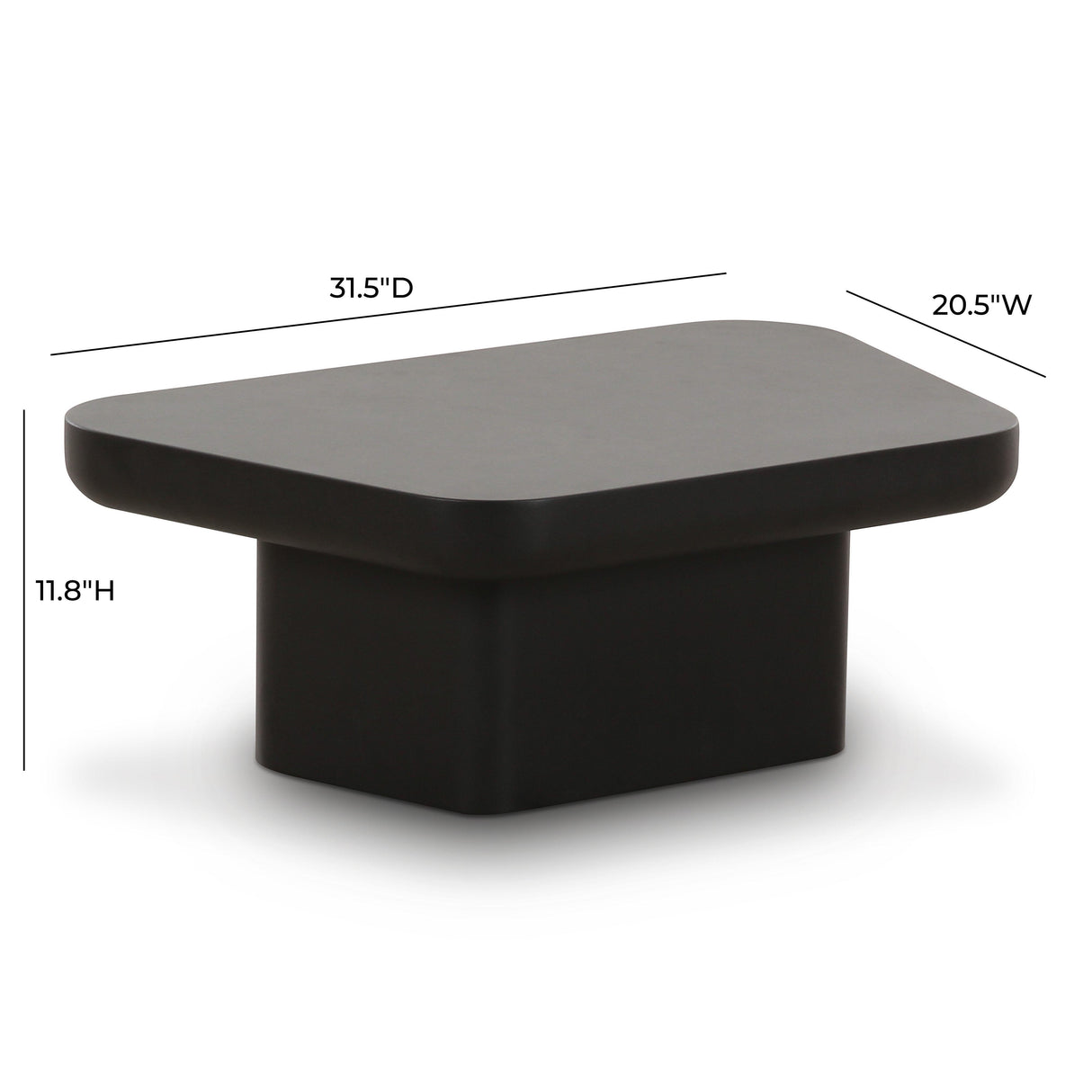 TOV Yoko Black Small Coffee Table