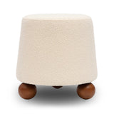 TOV Jaine Cream Boucle Stool