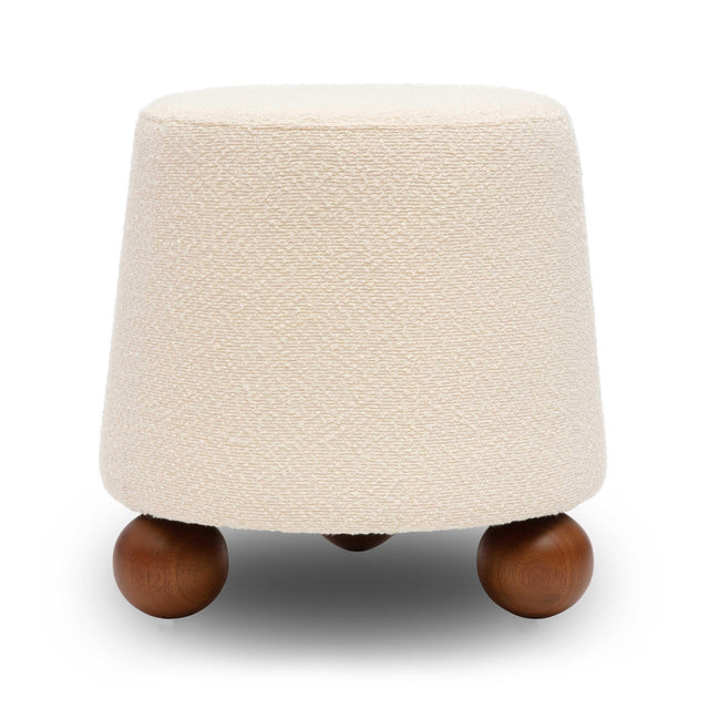 TOV Jaine Cream Boucle Stool