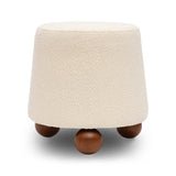 TOV Jaine Cream Boucle Stool