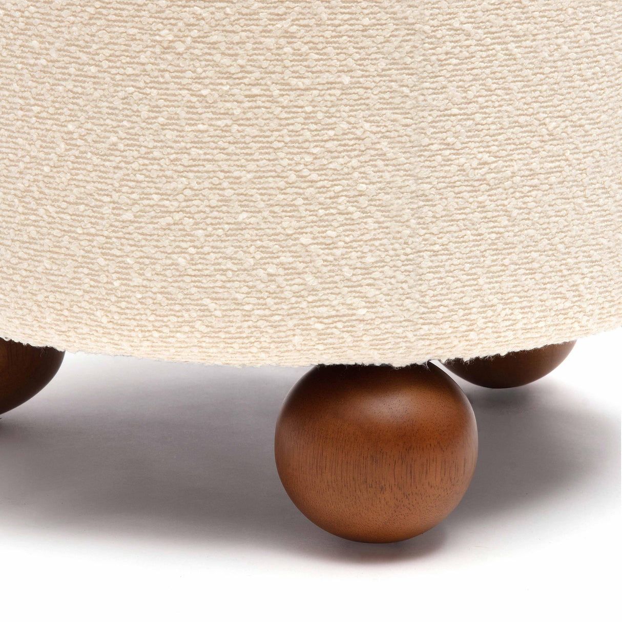 TOV Jaine Cream Boucle Stool