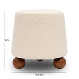 TOV Jaine Cream Boucle Stool