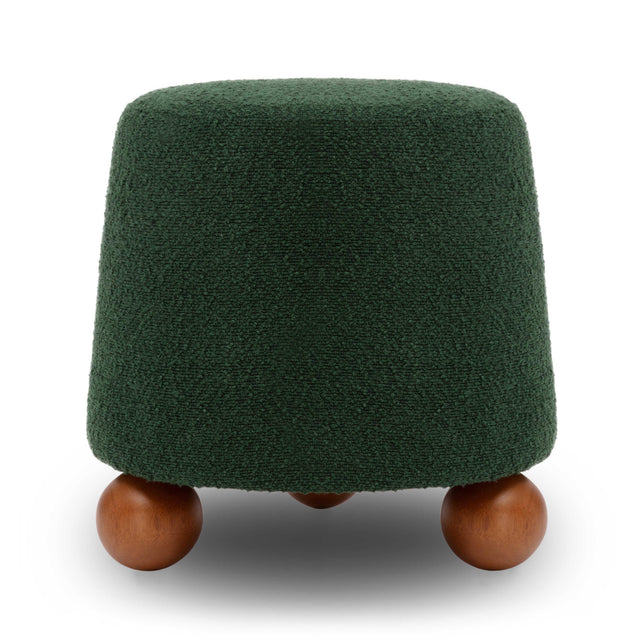TOV Jaine Forest Green Boucle Stool