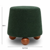 TOV Jaine Forest Green Boucle Stool
