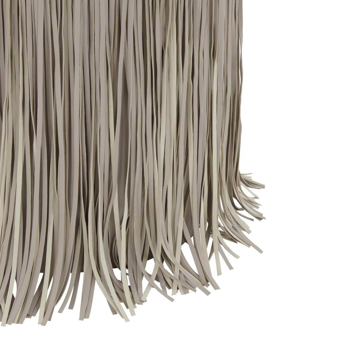 TOV Shag Me Grey Performance Vegan Leather Ottoman