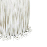 TOV Shag Me Ivory Performance Vegan Leather Ottoman