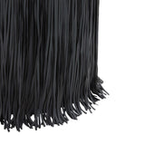 TOV Shag Me Black Performance Vegan Leather Ottoman