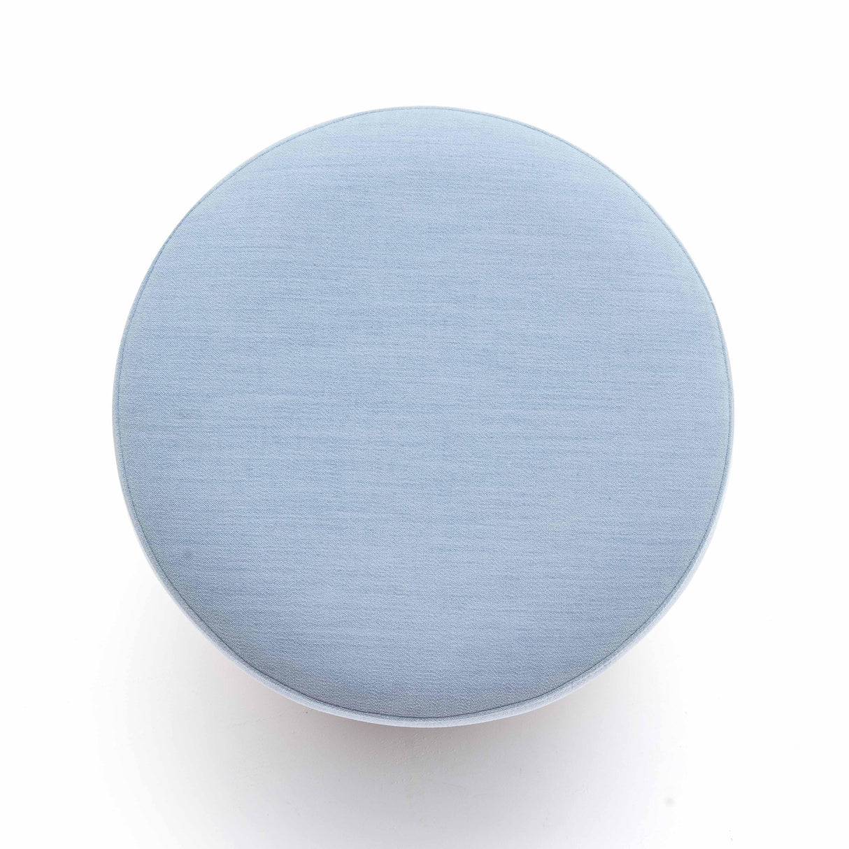 TOV Dex Faded Blue Upcycled Fabric Ottoman