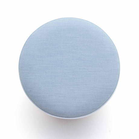 TOV Dex Faded Blue Upcycled Fabric Ottoman