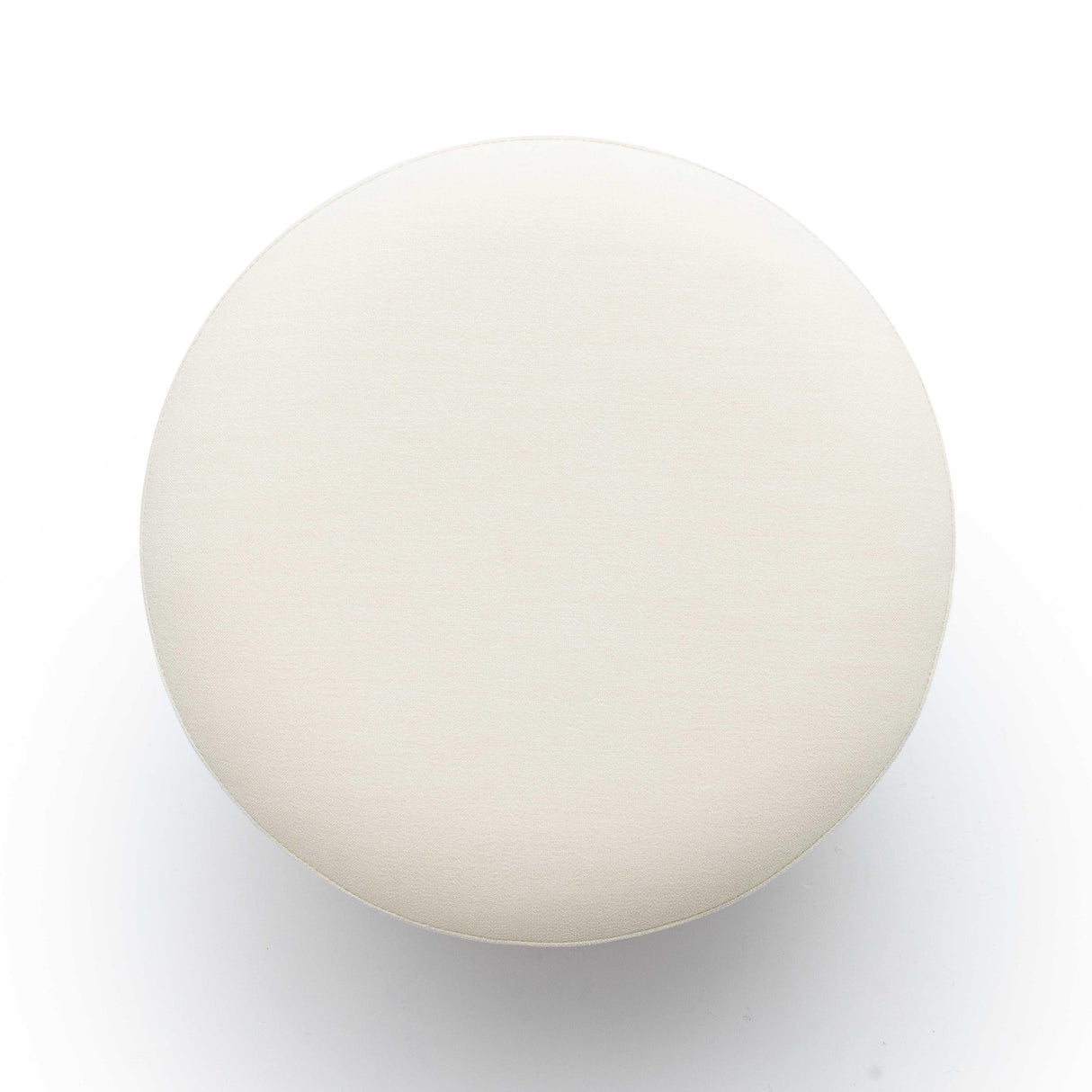 TOV Dex Cream Upcycled Fabric Ottoman