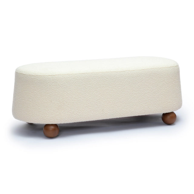TOV Jaine Cream Boucle Large Ottoman