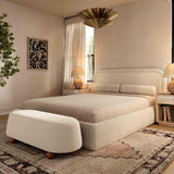 TOV Jaine Cream Boucle Large Ottoman