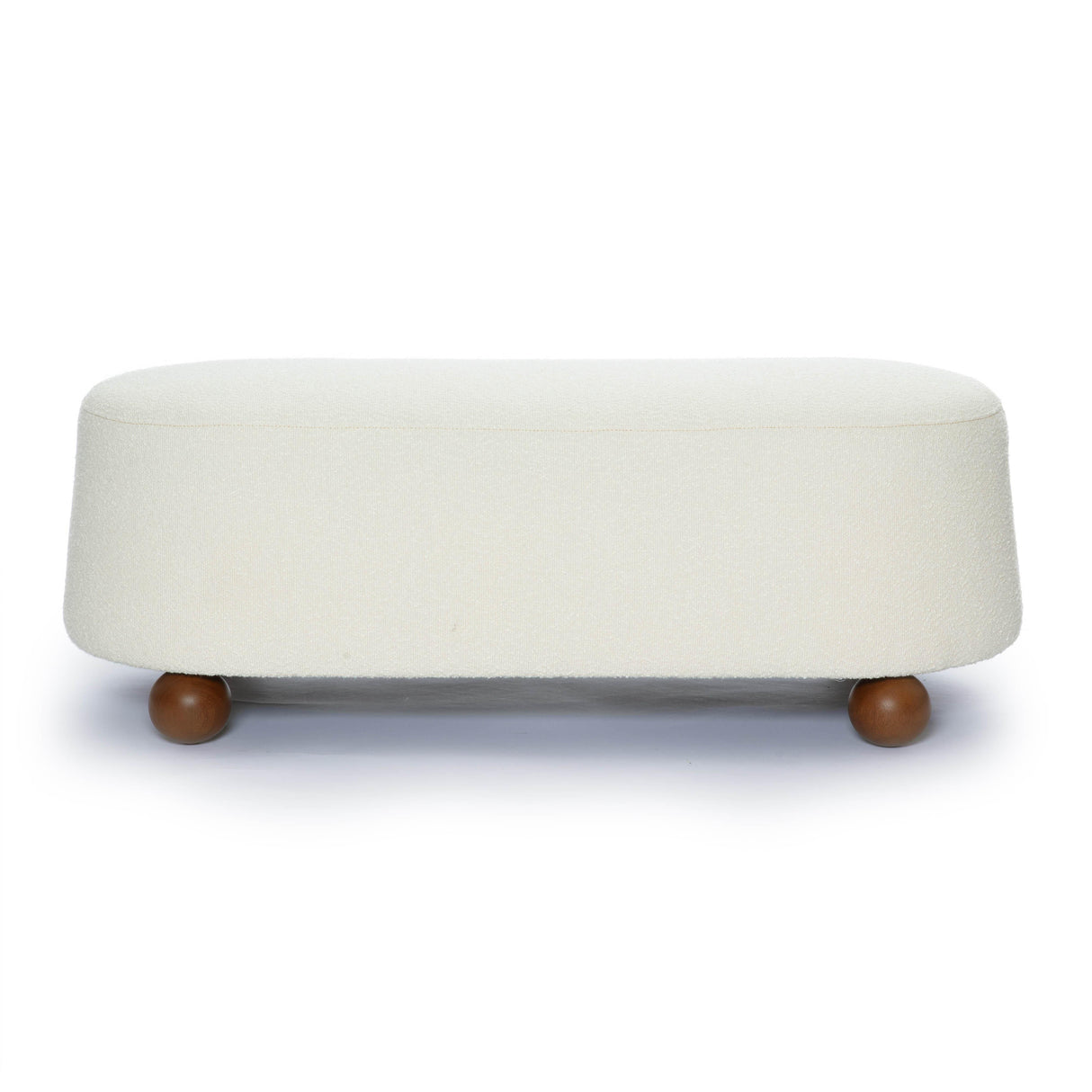TOV Jaine Cream Boucle Large Ottoman
