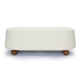 TOV Jaine Cream Boucle Large Ottoman