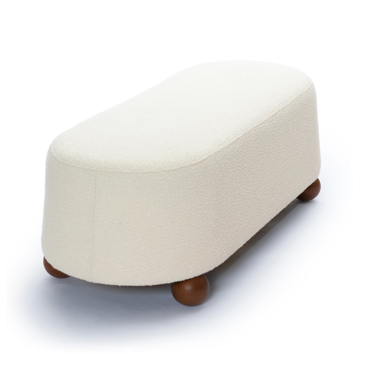 TOV Jaine Cream Boucle Large Ottoman