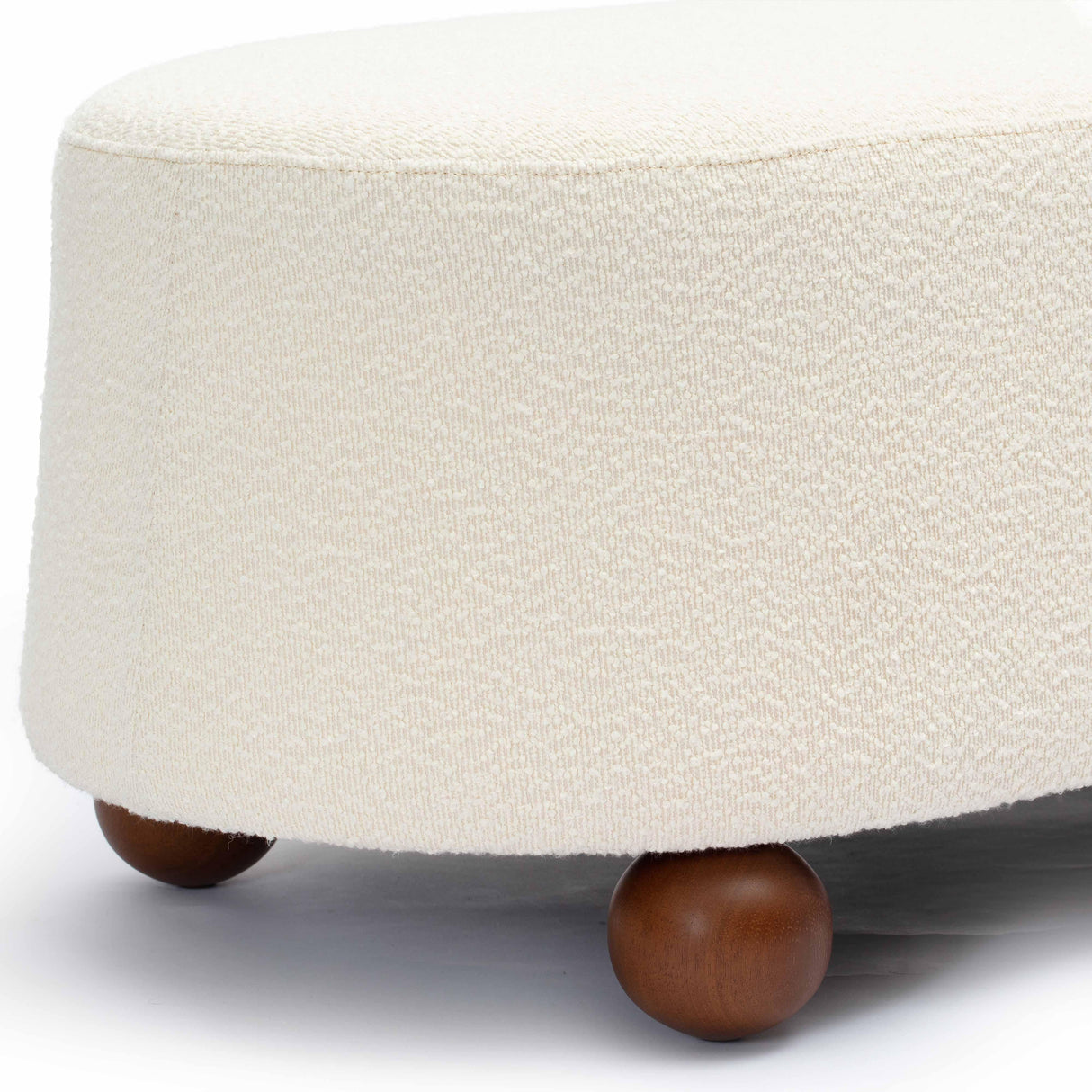 TOV Jaine Cream Boucle Large Ottoman