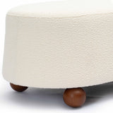 TOV Jaine Cream Boucle Large Ottoman