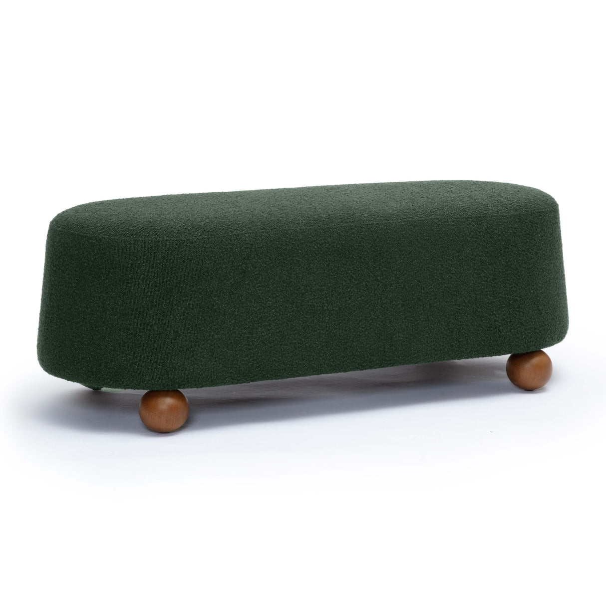 TOV Jaine Forest Green Boucle Large Ottoman